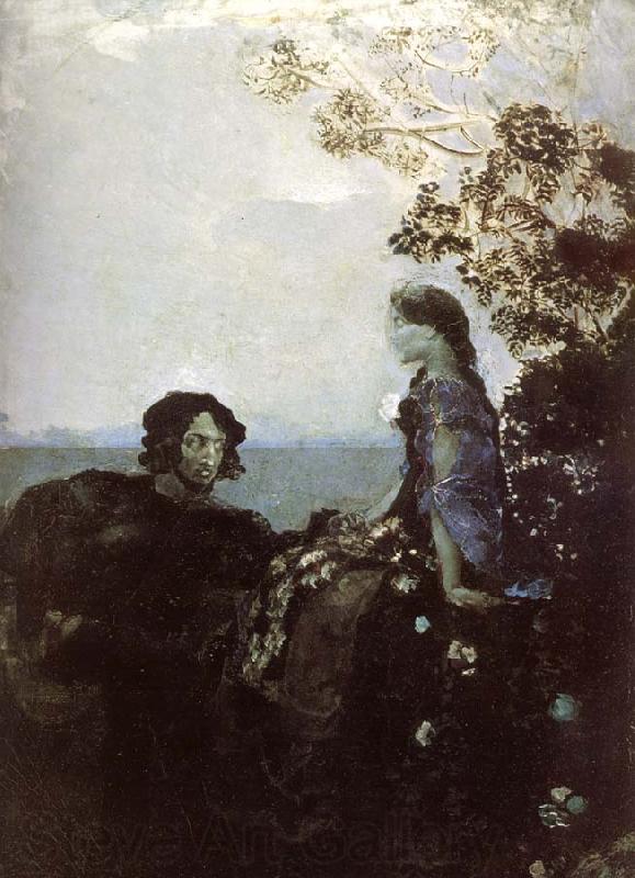 Mikhail Vrubel Hamlet and Ophelia Spain oil painting art